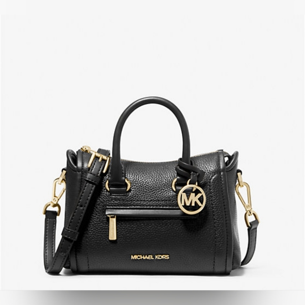 Original and New Michael kors Brand Carine Extra-Small Pebbled Leather Satchel